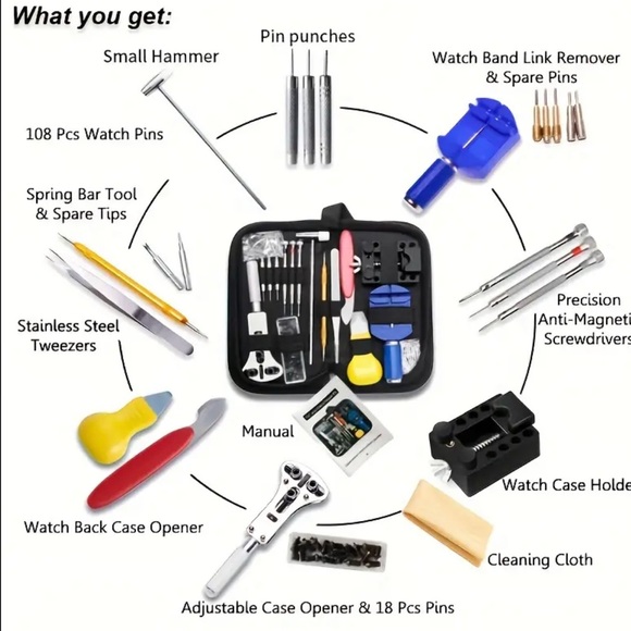 ⌚️🔥𝐖𝐚𝐭𝐜𝐡 𝐑𝐞𝐩𝐚𝐢𝐫 𝐊𝐢𝐭 🔥⌚️ - Picture 2 of 10